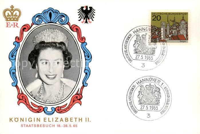Adel England Elizabeth 2 Hannover – Ansichtskarte