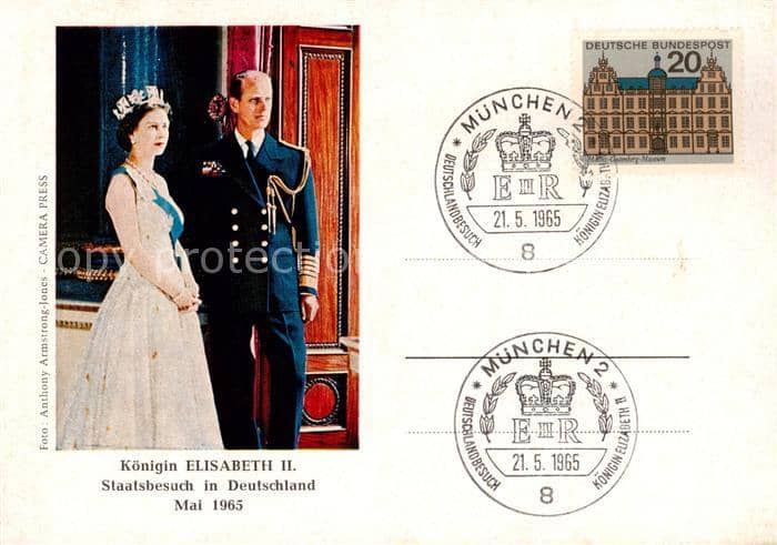 Adel England Elizabeth 2 Muenchen – Ansichtskarte