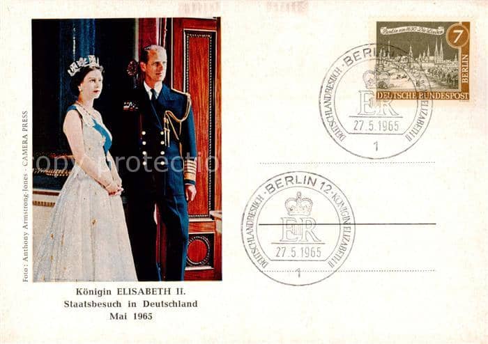 Adel England Elisabeth 2 Deutschland – Ansichtskarte