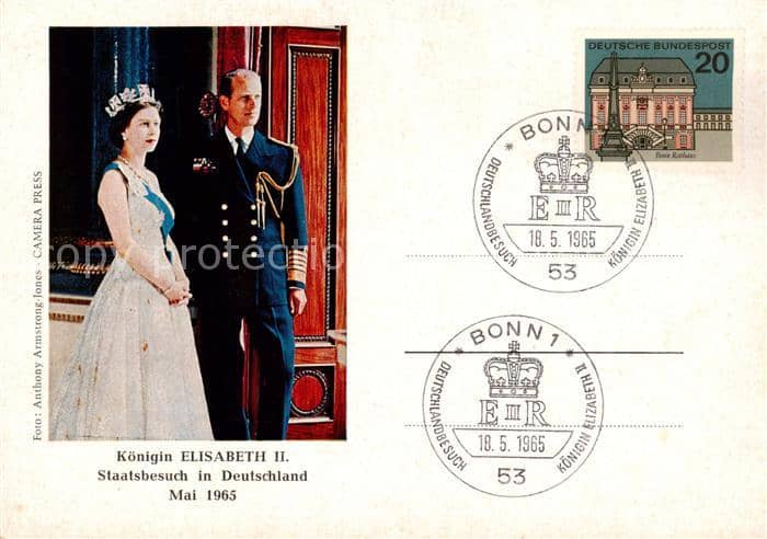Adel England Elisabeth 2 Deutschland – Ansichtskarte