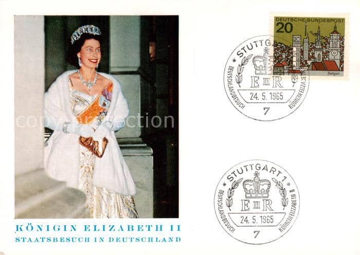 Adel England Elisabeth 2 Deutschland – Ansichtskarte