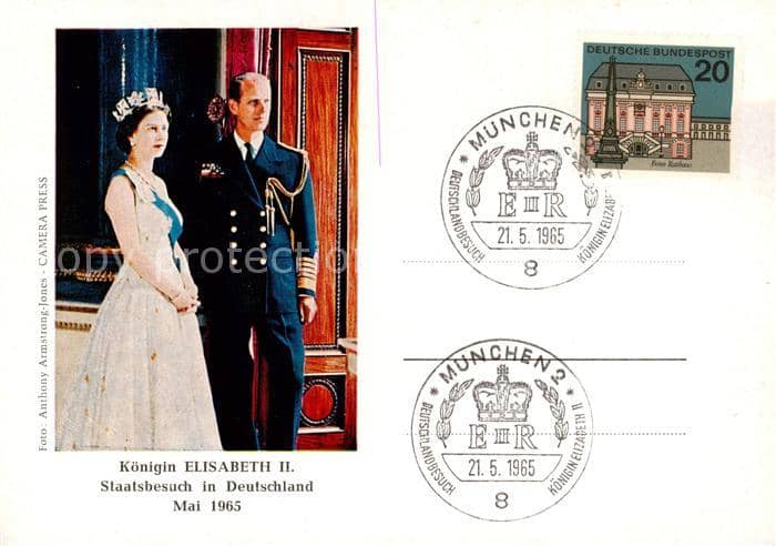 Adel England Elisabeth 2 Deutschland – Ansichtskarte