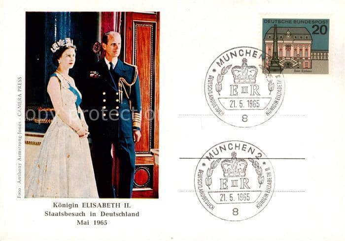 Adel England Elisabeth 2 Deutschland – Ansichtskarte