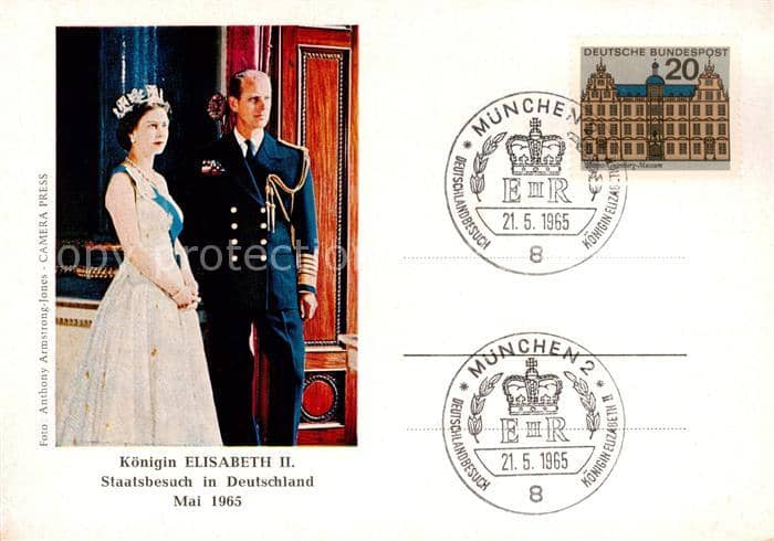 Adel England Elisabeth 2 Deutschland – Ansichtskarte