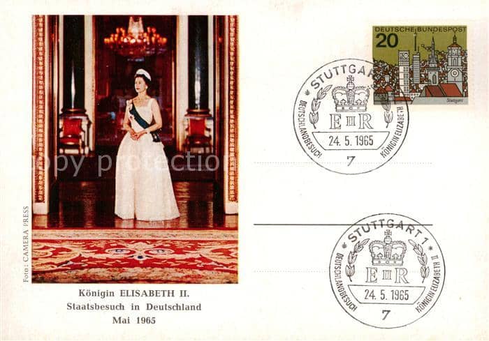 Adel England Elisabeth 2 Deutschland – Ansichtskarte