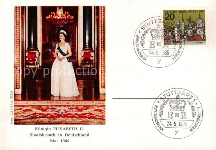Adel England Elisabeth 2 Deutschland – Ansichtskarte