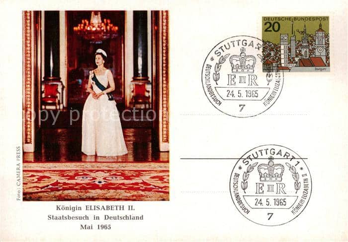 Adel England Elisabeth 2 Deutschland – Ansichtskarte