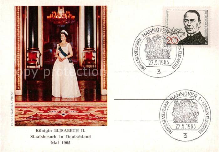 Adel England Elisabeth 2 Deutschland – Ansichtskarte