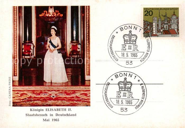Adel England Elisabeth 2 Deutschland – Ansichtskarte