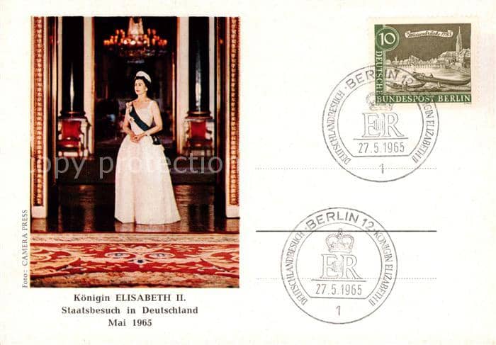 Adel England Elisabeth 2 Deutschland – Ansichtskarte