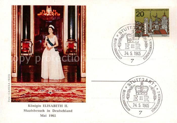 Adel England Elisabeth 2 Deutschland – Ansichtskarte