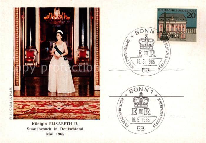 Adel England Elisabeth 2 Deutschland – Ansichtskarte