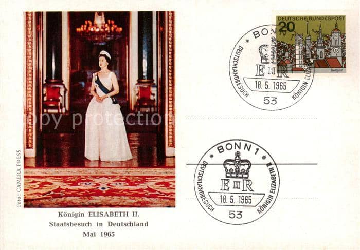 Adel England Elisabeth 2 Deutschland – Ansichtskarte