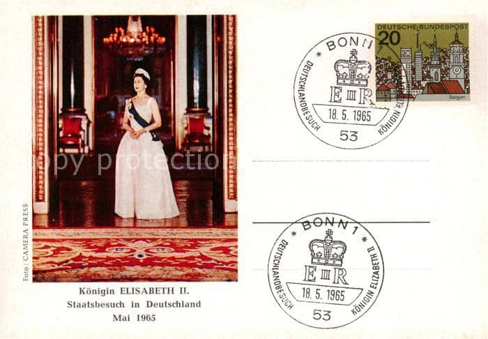 Adel England Elisabeth 2 Deutschland – Ansichtskarte