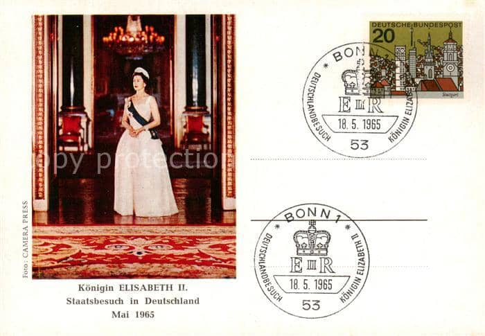 Adel England Elisabeth 2 Deutschland – Ansichtskarte