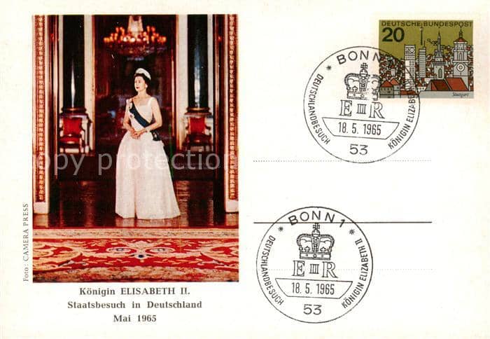 Adel England Elisabeth 2 Deutschland – Ansichtskarte