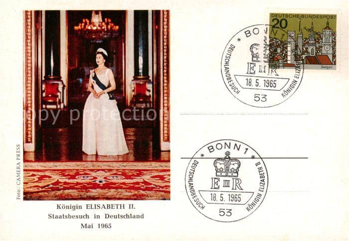 Adel England Elisabeth 2 Deutschland – Ansichtskarte