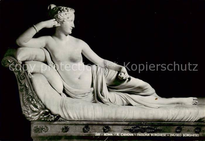 Skulpturen Sculptures Sculpturi-- Roma ACanova Paolina Borghese – Ansichtskarte