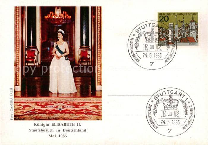 Adel England Elisabeth 2 In Deutschland – Ansichtskarte