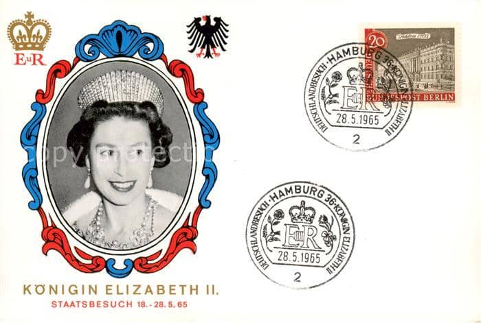 Adel England Elisabeth 2 – Ansichtskarte