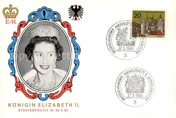 Adel England Elisabeth 2 – Ansichtskarte