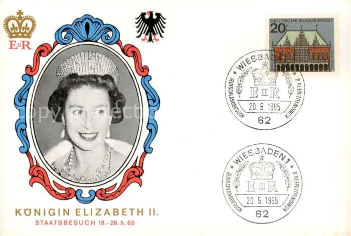 Adel England Elisabeth 2 – Ansichtskarte