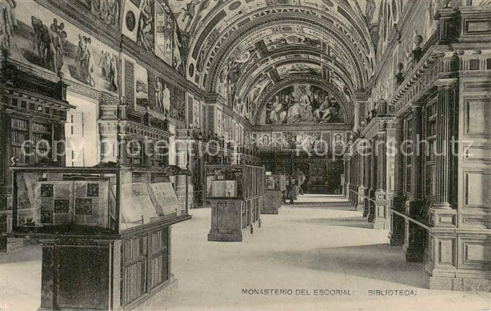 Bibliothek Library Monasterio del Escorial – Ansichtskarte