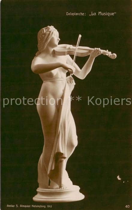 Skulpturen Sculptures Sculpturi-- Delaplanche La Musique – Ansichtskarte