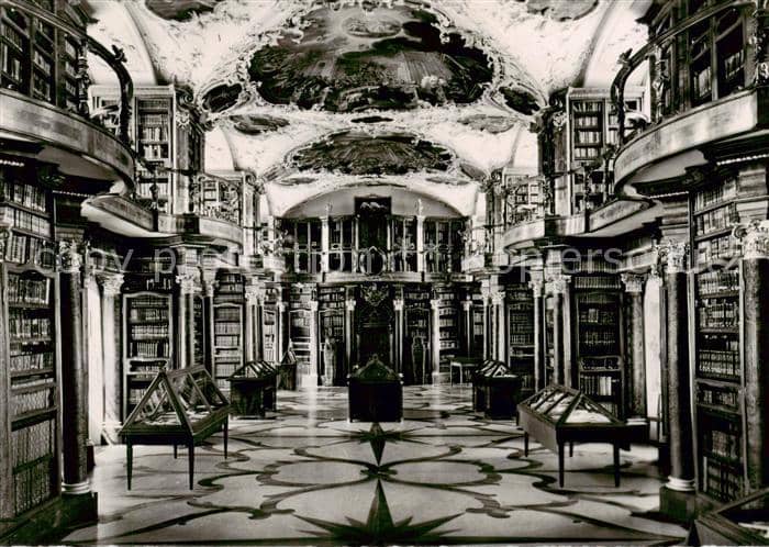 Bibliothek Library Stiftsbibliothek St.Gallen – Ansichtskarte