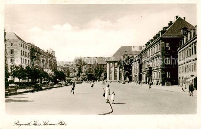 BAYREUTH Bayern Hans Schlemm Platz – Ansichtskarte Bayreuth