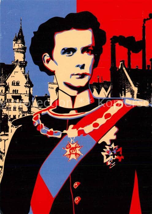 Herrenchiemsee Bayern Goetterdaemmerung Koenig Ludwig II – Ansichtskarte Chiemsee