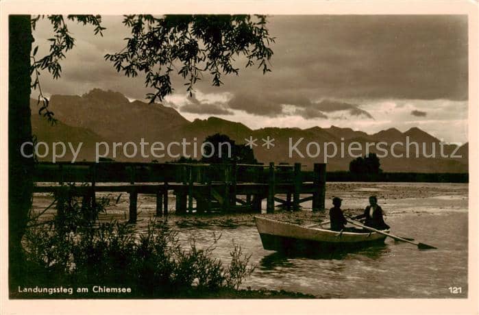 Chiemsee Bayern Landungssteg – Ansichtskarte Chiemsee