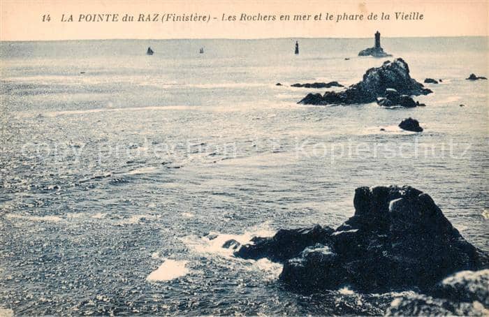 Leuchtturm Lighthouse Faro Phare Pointe Raz Finistere – Ansichtskarte