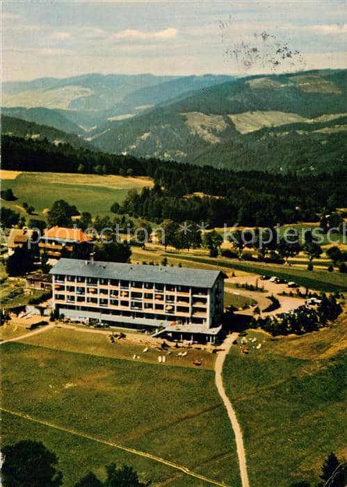 Hoechenschwand Schwarzwald BW Schwarzwald Hoehensanatorium Fliegeraufnahme – Ansichtskarte Höchenschwand