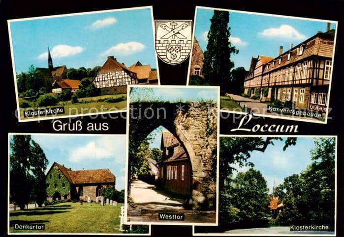 Loccum Rehburg-Loccum Nienburg Niedersachsen Klosterkirche Konventsgebaeude Denk – Ansichtskarte Rehburg-Loccum