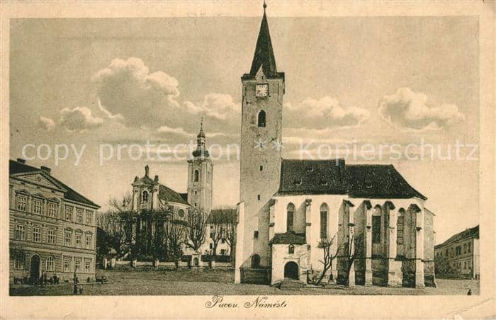Pucov Namesti Platz Kirche – Ansichtskarte