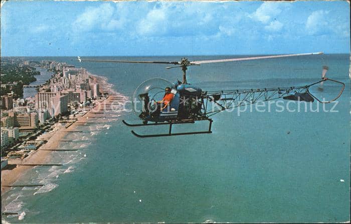 Hubschrauber Helikopter Miami Helicopter Service – Ansichtskarte