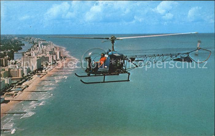 Hubschrauber Helikopter Miami Helicopter Service – Ansichtskarte