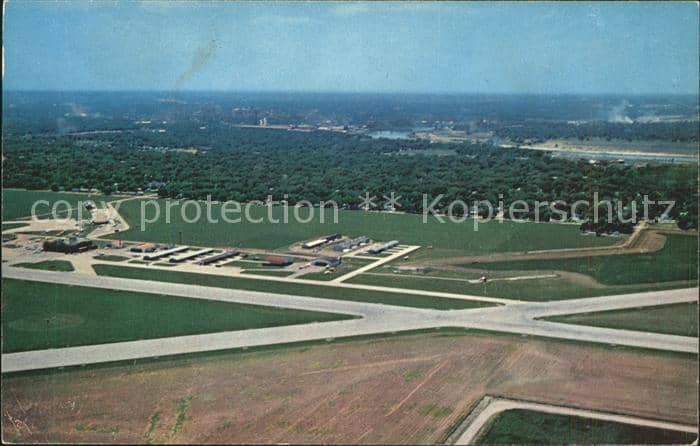 Airport Aeroporto Flughafen Topeka Kansas Fliegeraufnahme – Ansichtskarte