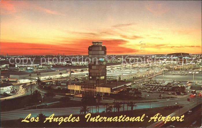 Airport Aeroporto Flughafen Los Angeles International Airport Contr – Ansichtskarte