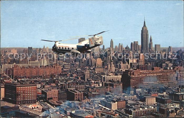 Hubschrauber Helikopter Airways Helicopter Skyline New York – Ansichtskarte