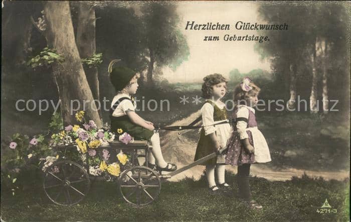 Foto PH Nr. 4271-3 Glückwunsch Geburtstag Kinder Ho – Ansichtskarte
