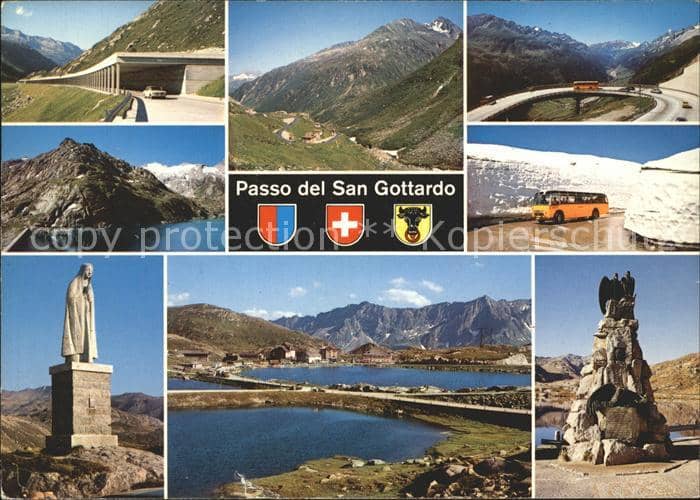 Postbus Passo del San Gottardo Ticino-Uri – Ansichtskarte
