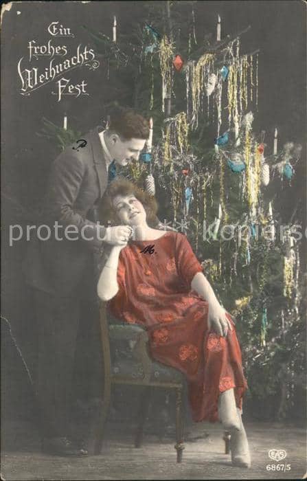 Foto EAS Nr. 6867/5 Weihnachten Paar Poesie Weihnach – Ansichtskarte