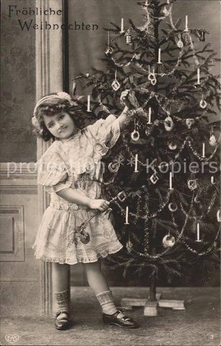 Foto EAS Nr. 3 Weihnachten Kind Weihnachtsbaum – Ansichtskarte
