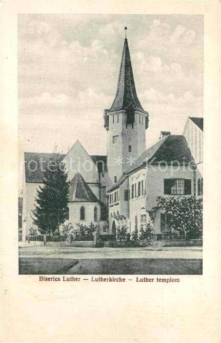 Sibiu Hermannstadt Lutherkirche – Cartolina illustrata