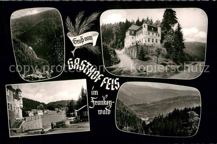 Frankenwald Region Gasthof Fels Panorama – Ansichtskarte
