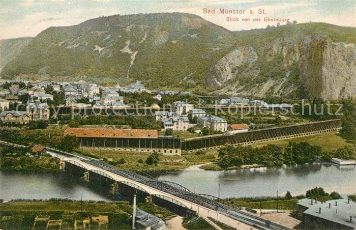 Bad  M?nster Stein Ebernburg Blick von der Ebernburg – Ansichtskarte Bad