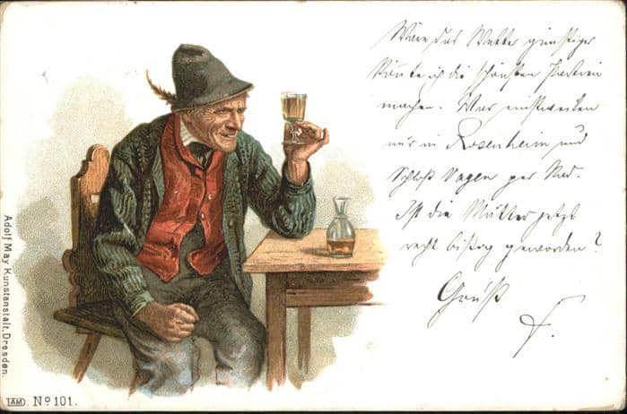Alkohol – Ansichtskarte