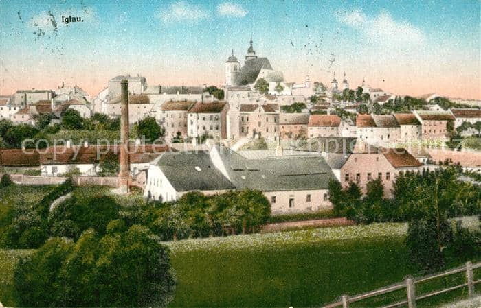 Iglau Jihlava Stadtpanorama – Ansichtskarte
